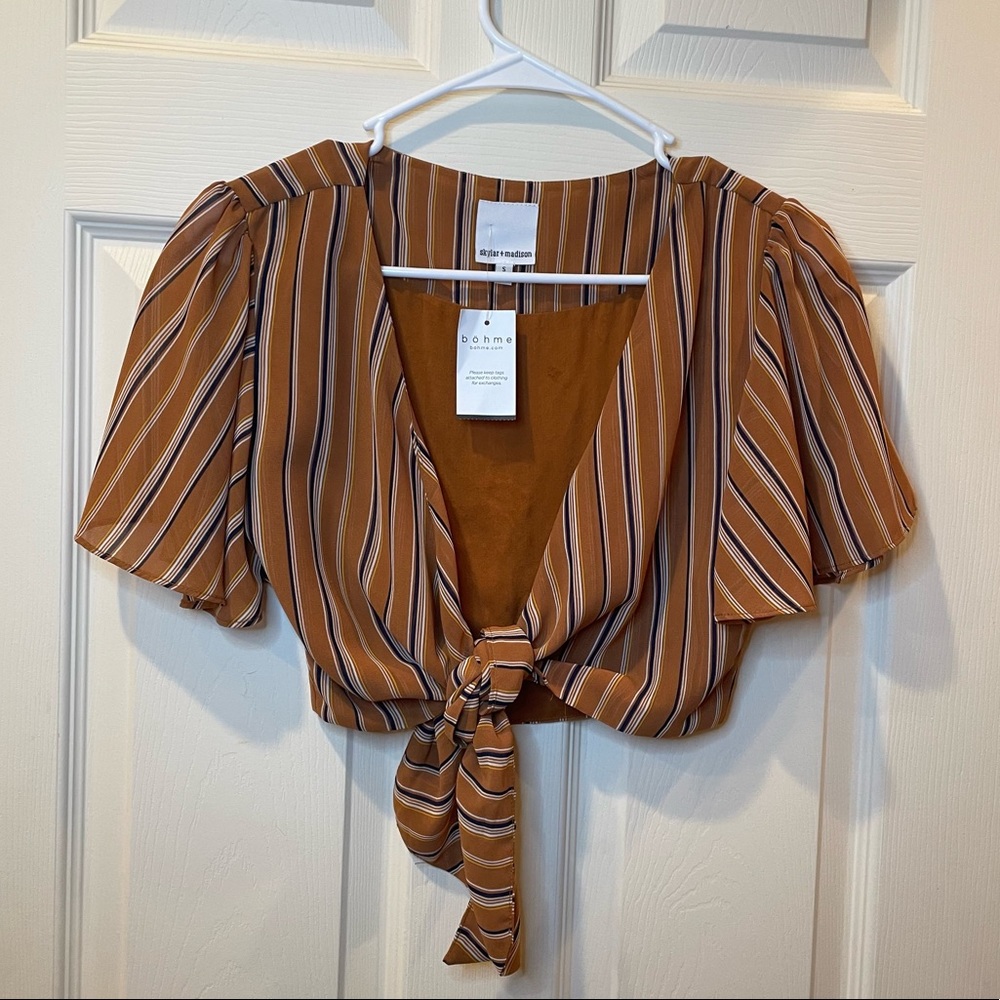 Orange Bohme Cropped Top NWT